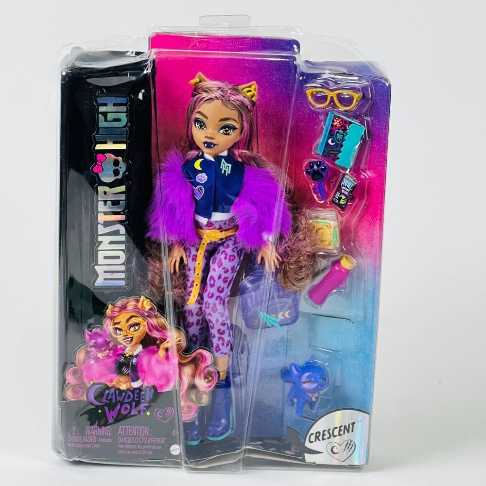 Monster High 2023 Clawdeen Wolf Doll Set With Accessories Damaged Box